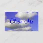 クリーンエア – 空気汚染 名刺 (裏面)