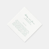 クリーンエメラルドグリーンエレガントな結婚式 スタンダードカクテルナプキン (角)