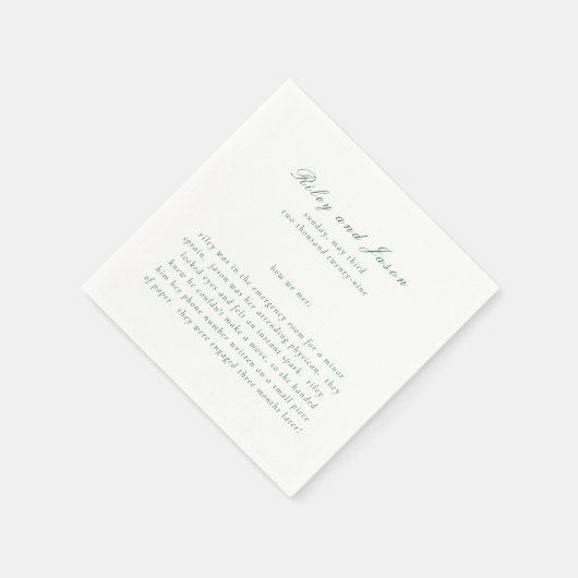 クリーンエメラルドグリーンエレガントな結婚式 スタンダードカクテルナプキン (角)