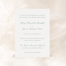 クリーンエメラルドグリーンエレガントな結婚式