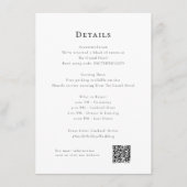 クリーンエレガントの結婚詳細qrコード エンクロージャーカード (正面)