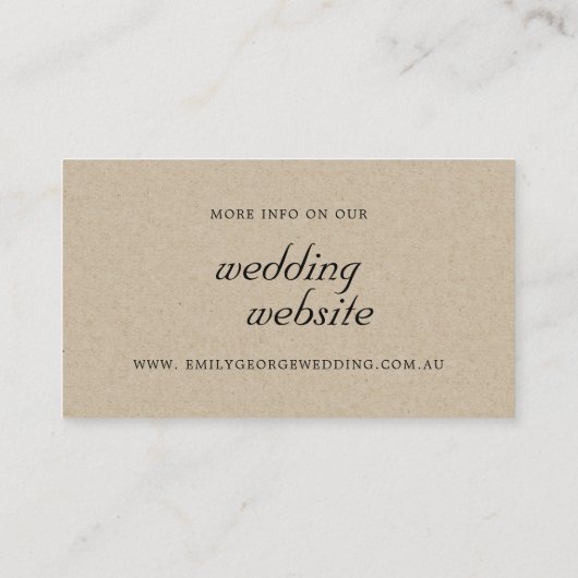 クリーンエレガントアイボリーグリーンフローラの結婚ウェブサイト 名刺 (裏面)