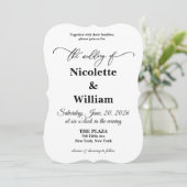 クリーンエレガントウェディング招待状 招待状 (スタンド正面)