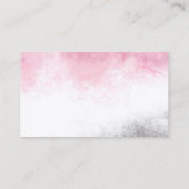 クリーンエレガントウォーター色ピンクとグレーのミニマリスト 名刺 (裏面)
