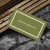 クリーンエレガントシンプルセージグリーンプロフェッショナル 名刺