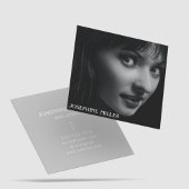 クリーンエレガントシンプルプロフェッショナル撮影 スクエア名刺