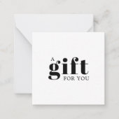 クリーンエレガントスタイリッシュ白黒美しいサロン ノートカード (正面)