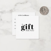 クリーンエレガントスタイリッシュ白黒美しいサロン ノートカード (正面/裏面インサイチュ)