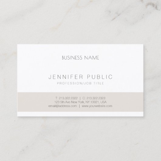 クリーンエレガントデザインテンプレートプロフェッショナルモダン 名刺 (裏面)