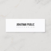 クリーンエレガントデザインプロフェッショナルプレーンモダン スキニー名刺 (正面)