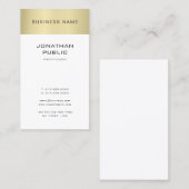 クリーンエレガントデザイン金ゴールドルックプレーントレンディーモダン 名刺 (正面/裏面)