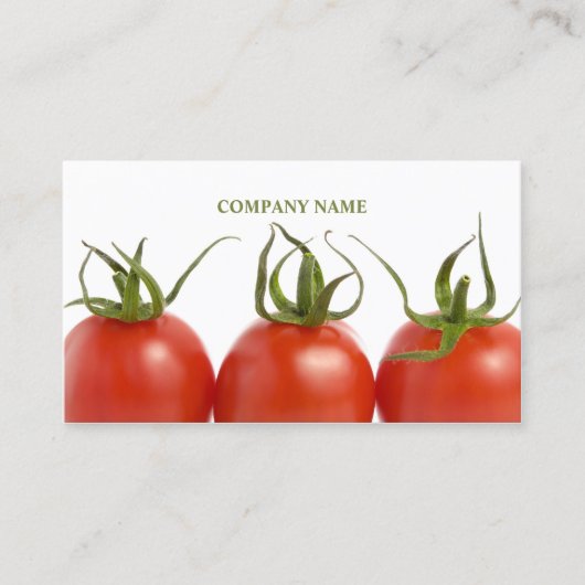 クリーンエレガントトマトフォト栄養士農家 名刺 (正面)