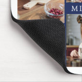 クリーンエレガントネイビーブルーファミリー6 Photo Collage マウスパッド (コーナー)