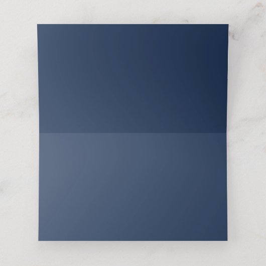 クリーンエレガントネモダンビーブルー&ホワイト結婚ズ プレイスカード (内部開封)