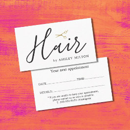 クリーンエレガントハサミ美容師アポイントメント 名刺