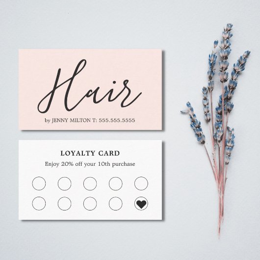 クリーンエレガントバラホワイトはっきりした美容師 名刺