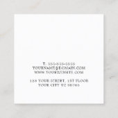 クリーンエレガントパーソナルシェフ栄養士ニンジン スクエア名刺 (裏面)