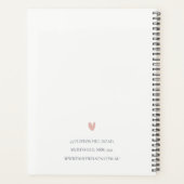 クリーンエレガントピンクグリーン水色牡丹フローラ プランナー手帳 (裏面)