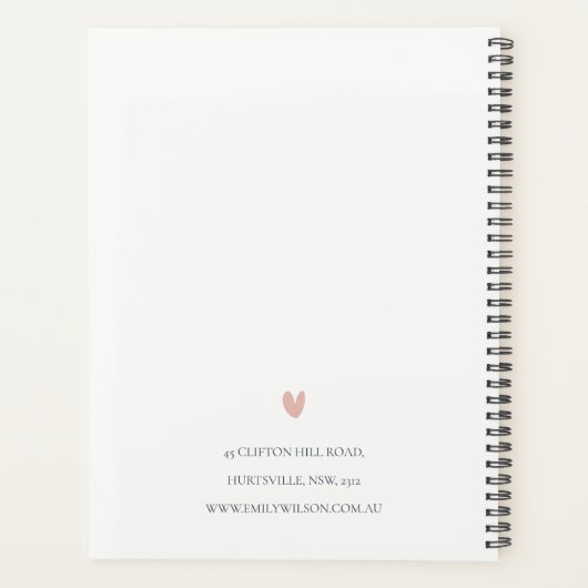 クリーンエレガントピンクグリーン水色牡丹フローラ プランナー手帳 (裏面)