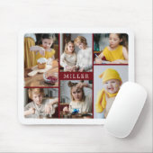 クリーンエレガントブルゴーニュ家族6 Photo Collage マウスパッド (マウス)