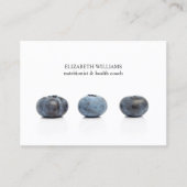 クリーンエレガントブルーベリー栄養士ヘルスコーチ 名刺 (正面)