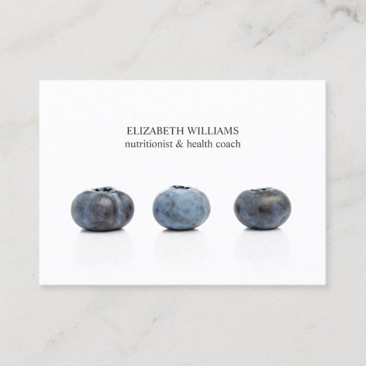 クリーンエレガントブルーベリー栄養士ヘルスコーチ 名刺 (正面)
