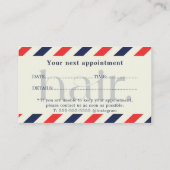 クリーンエレガントブルーレッド美容師アポイントメント 名刺 (裏面)