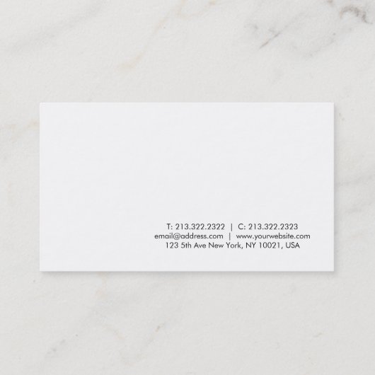 クリーンエレガントプミニマルライトレンディー 名刺 (裏面)