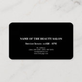 クリーンエレガントホワイトハサミ美容師 名刺 (裏面)