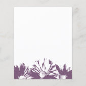 クリーンエレガントホワイトパープルフローラ美しいサロン チラシ (裏面)