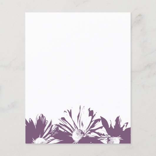 クリーンエレガントホワイトパープルフローラ美しいサロン チラシ (裏面)