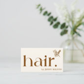 クリーンエレガントボホブラウン美容師アポイントメント 名刺 (スタンド正面)