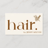 クリーンエレガントボホブラウン美容師アポイントメント 名刺 (正面)