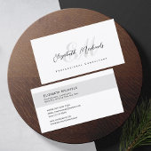 クリーンエレガントミニマル黒グレー 名刺