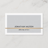 クリーンエレガントライトグレーフェイク銅線弁護士 名刺 (正面)