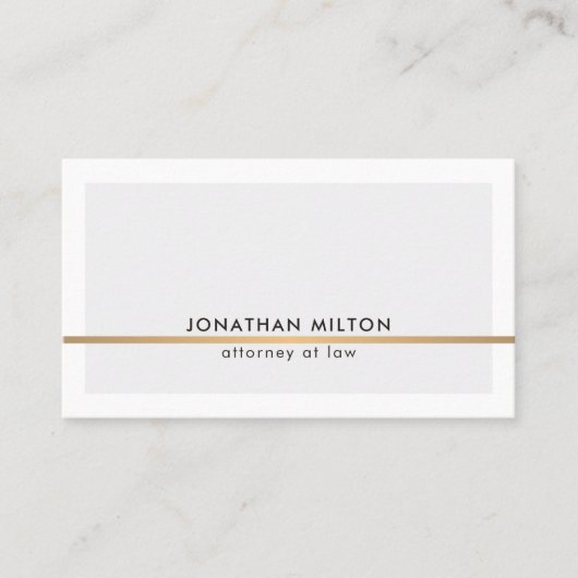 クリーンエレガントライトグレーフェイク銅線弁護士 名刺 (正面)