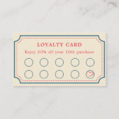 クリーンエレガントレトロブルーはっきりした美容師 名刺 (裏面)