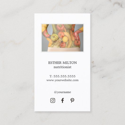 クリーンエレガント体栄養士ダイエットヘルス 名刺 (正面)