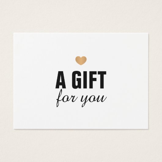 クリーンエレガント金ゴールドフェイクハートギフト証明書 (正面)