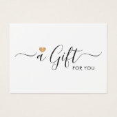 クリーンエレガント金ゴールドフェイクハートギフト証明書 (正面)