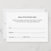 クリーンエレガント金ゴールドフェイクハート (裏面)