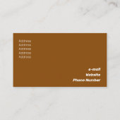 クリーンオレンジクラシック色の名刺 名刺 (裏面)