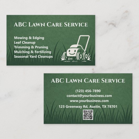 クリーンカット気に芝生 名刺 (正面/裏面)
