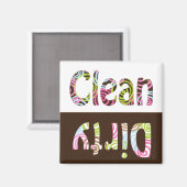 クリーンカラフル・ダーティ食器洗浄機マグネット マグネット (正面/裏面)