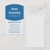 クリーンカーブビジネスカードはっきりした（青） 名刺 (正面/裏面)