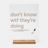 クリーンガールカオススキンケアデルルビベス引用文 アクリルサイン (正面)