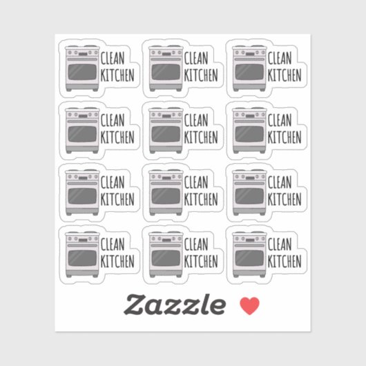 クリーンキッチンストーブ清掃注意喚起プランナー シール (シート)