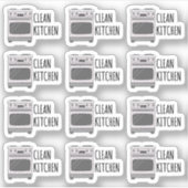クリーンキッチンストーブ清掃注意喚起プランナー シール (正面)