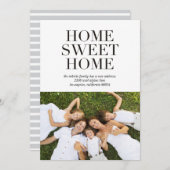 クリーンクラシック | 写真モダンの移動の告知 案内状 (正面/裏面)