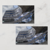 クリーングラスファサード超高層ビル長方形bu 名刺 (正面/裏面)